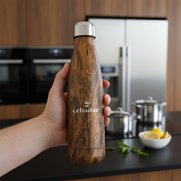 Cebador thermosfles 500 ml – houtkleur