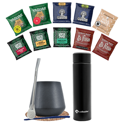 Set Yerba Mate 500g Mate kalebas 10x50g thermosfles