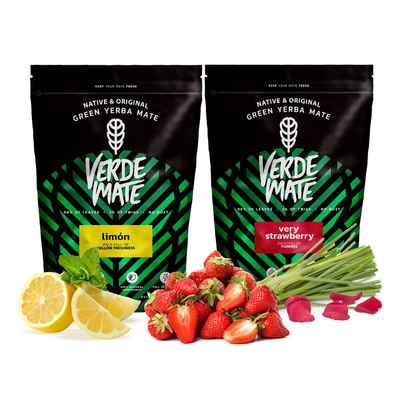 Yerba Verde Mate Limon Very Strawberry fruitig 1kg
