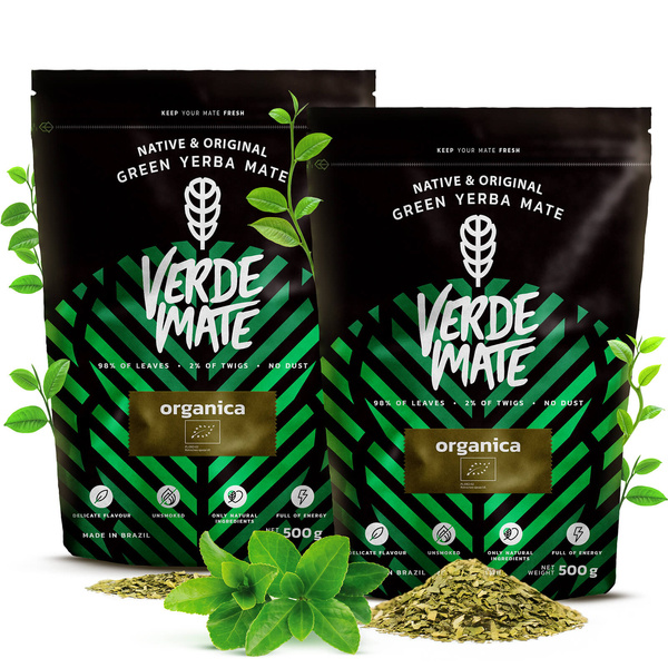 Yerba Mate-set: Verde Mate Organica 2x500g