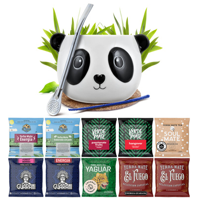 Yerba Mate 10x50g 500g proevenset + accessoires