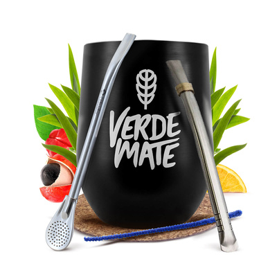Yerba Mate Set: Thermische Mate Beker TermoLid + 2x Bombilla