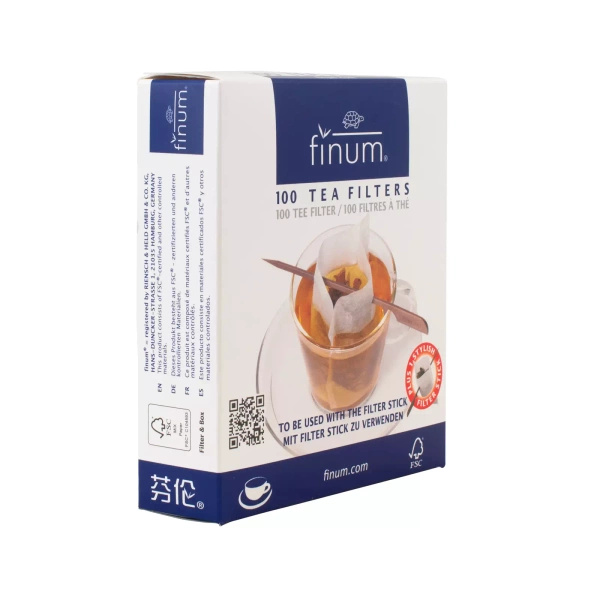 Papieren theefilters (100 stuks) met stokje