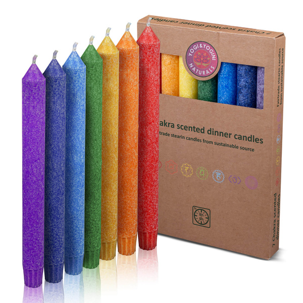 Grote geurkaarsen - Zeven Chakra's