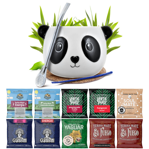 Yerba Mate 10x50g 500g proevenset + accessoires