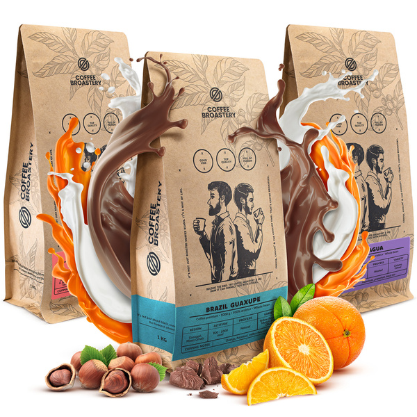 Set Bro Coffee Roastery Costa Rica San Rafael + Nicaragua Colibrí Azul + Brazil Guaxupe 3x1kg (3kg)