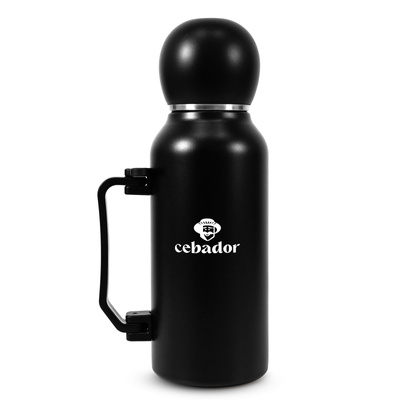 YerbaGo – Thermos met kalebas en bombilla 1,3 L – zwart