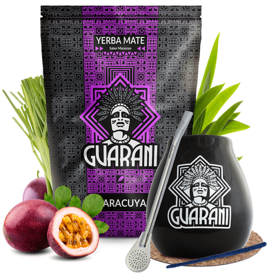 Set Yerba Mate Maracuya + kalebas 500g