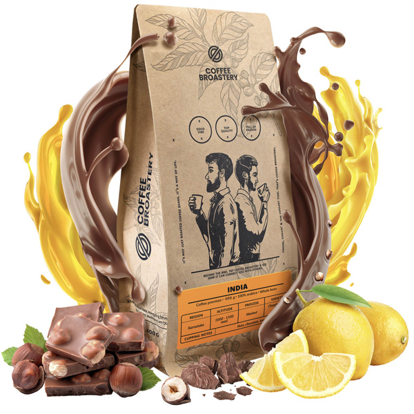 Bro Coffee Roastery - Hele Bonen Koffie India Karnataka Premium 400g