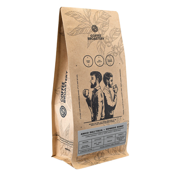 Bro Coffee Roastery - Hele Bonen Koffie Amico dall'Italia Espresso Roast 400g