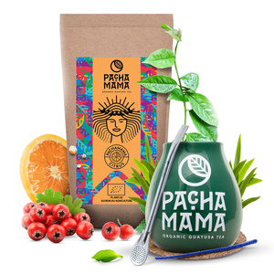 Set Guayusa Pachamama Citrus 100g + Kalebas + Bombilla