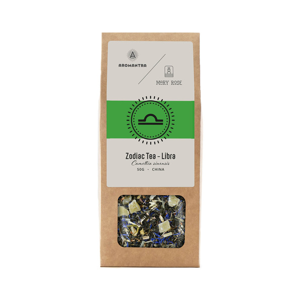 Aromantra x Mary Rose – Dierenriem Thee – Weegschaal (groene thee) 50 g