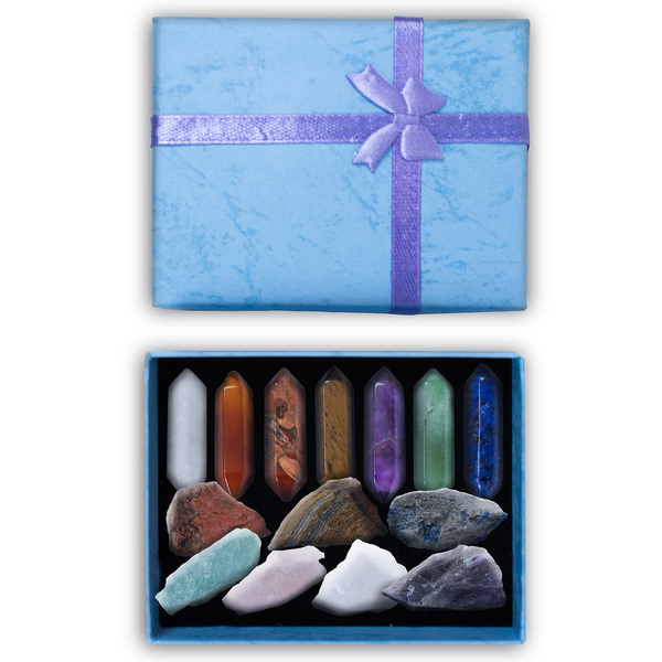 Set van chakra-stenen – in een geschenkdoos
