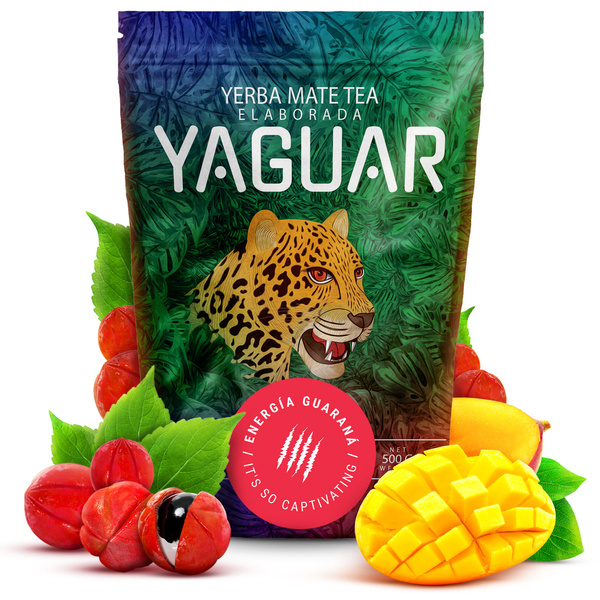 Yerba Mate Set Yaguar Energia 500g 0,5kg Yerbomos + Kalebas + Bombilla
