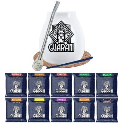 Set Yerba Mate 500g Kalebas Bombilla 10x50g