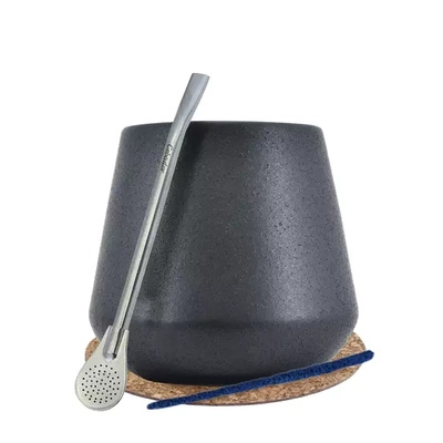 Set accessoires Yerba Mate Matero Bombilla 19 cm