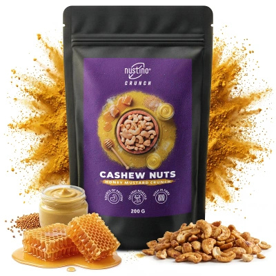 Nustino Crunch – Geroosterde cashewnoten – Honey Mustard Crunch 200 g