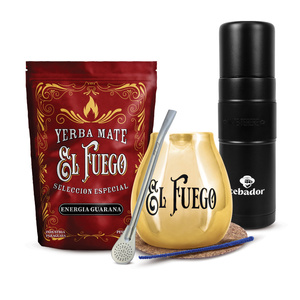 Yerba Mate Set El Fuego 500g 0,5kg Yerbomos XL + Kalebas + Bombilla