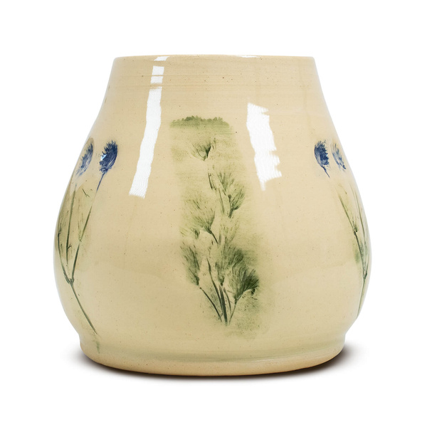 Keramische kalebas Flora Blue 300 ml – Crater-serie