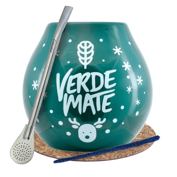 Yerba Mate winterset Verde Mate kalebas + bombilla