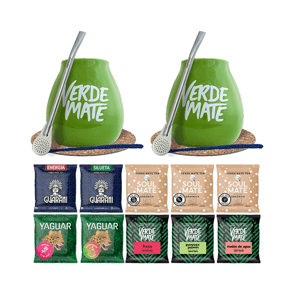 Set Yerba Verde Mate Groene Pompoen Bombilla 10x50