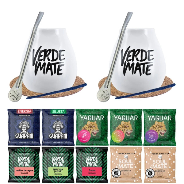 Set Yerba Mate Groen 10x50g Mate Pompoen x2 500g