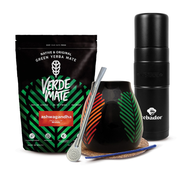 Yerba Mate Set Verde Mate 400g 0,4kg Yerbomos XL + Kalebas + Bombilla
