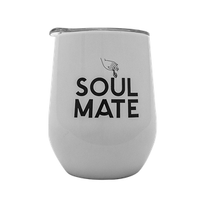 TermoLid – thermobeker voor yerba mate met deksel – Soul Mate (wit) – 350 ml