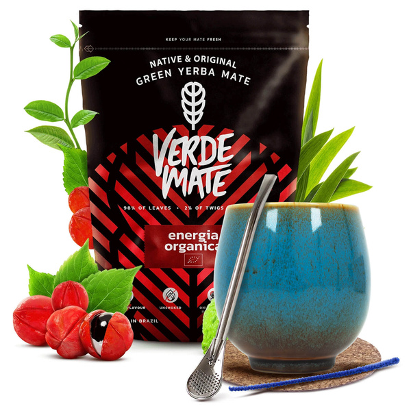 Yerba Mate Set Verde Mate 400g 0,4kg Kalebas + Bombilla