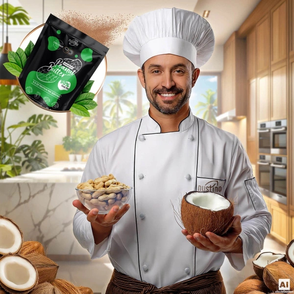 Nustino – Pindakaas in poedervorm – Coconut (geen suiker toegevoegd) 400 g