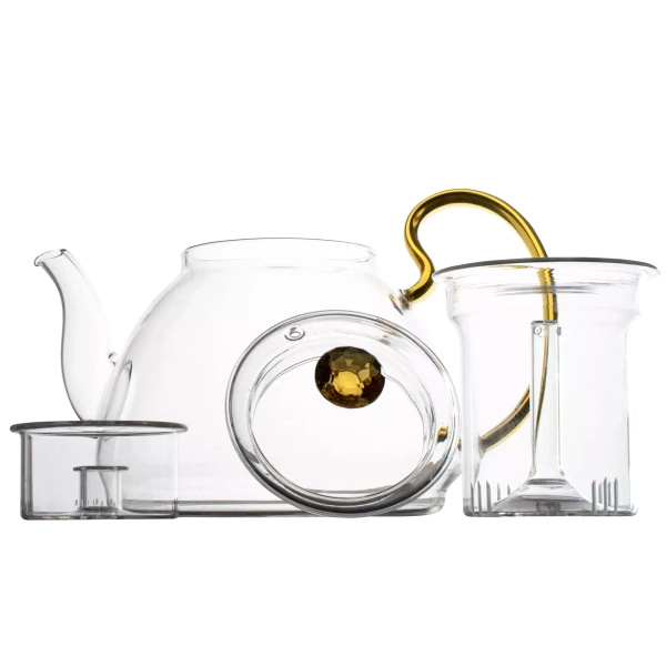 Glazen theepot met brewer Diamante 1200 ml
