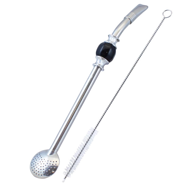 Bombilla Bomba met zwarte steen