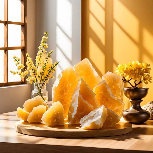 Meditatie set: witte salie wierook + gele calciet