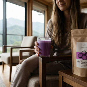 Set met kleurrijke matcha’s: Blue Matcha + Pink Matcha + Purple Matcha