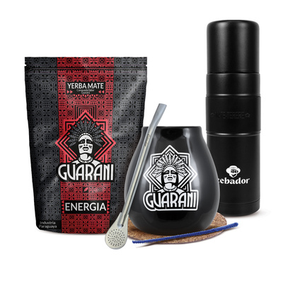 Yerba Mate Set Guarani 500g 0,5kg Yerbomos XL + Kalebas + Bombilla