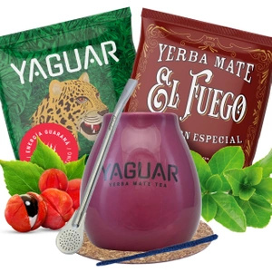 Yerba mate set Kalebas Bombilla + 2x50g