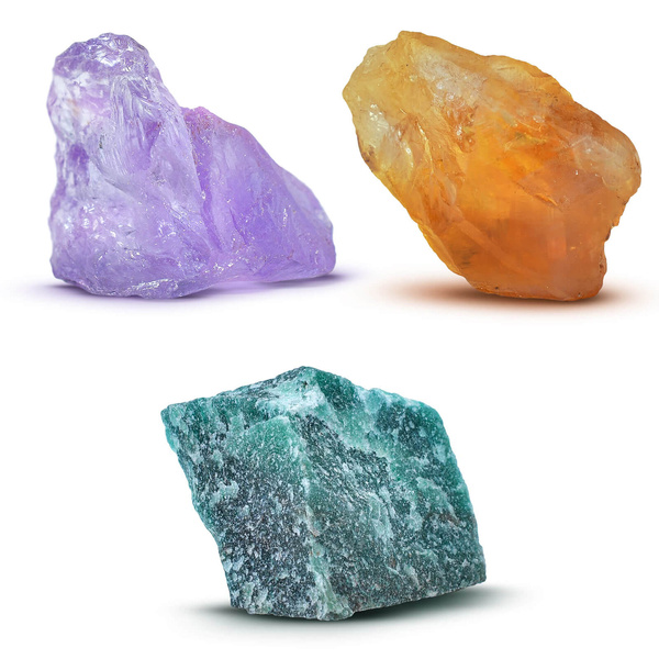 Set natuurstenen, kristallen en wieroken - esoterie, yoga, meditatie