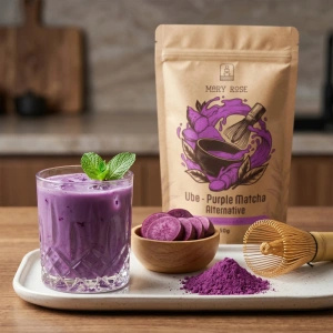 Set met kleurrijke matcha’s: Red Matcha + Purple Matcha