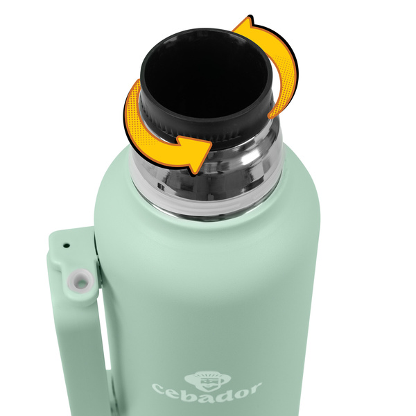 YerbaGo – Thermos met kalebas en bombilla 1,3 L – pistache