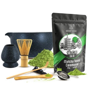Ceremonieel set voor het zetten van matcha-thee: Japanse BIO matcha 30g + accessoires