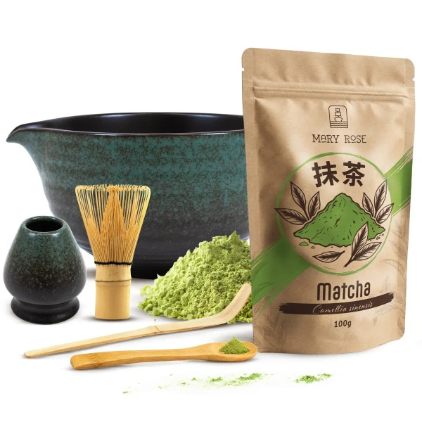 Matcha theezetset: matcha 100g + accessoires