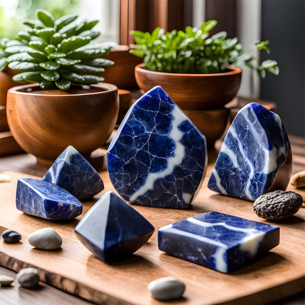 Meditatie set: witte salie wierook + sodaliet