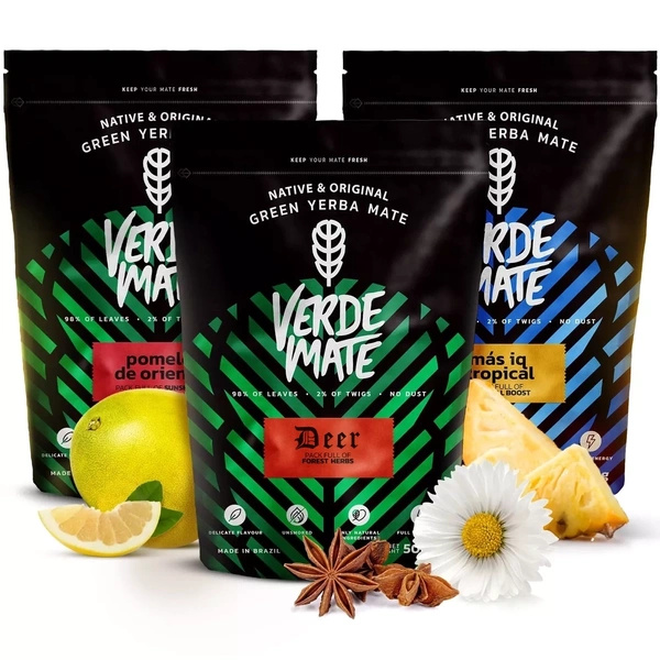 Yerba mate set Verde Mate Groen Mas IQ 3x500 1,5kg