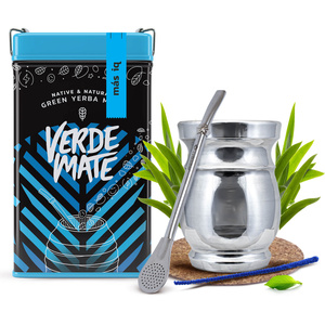 Set Yerbera Verde Mate Mas IQ 0,5kg Palo Santo
