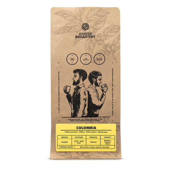 Bro Coffee Roastery - Hele Bonen Koffie Colombia Medellin Premium 1kg