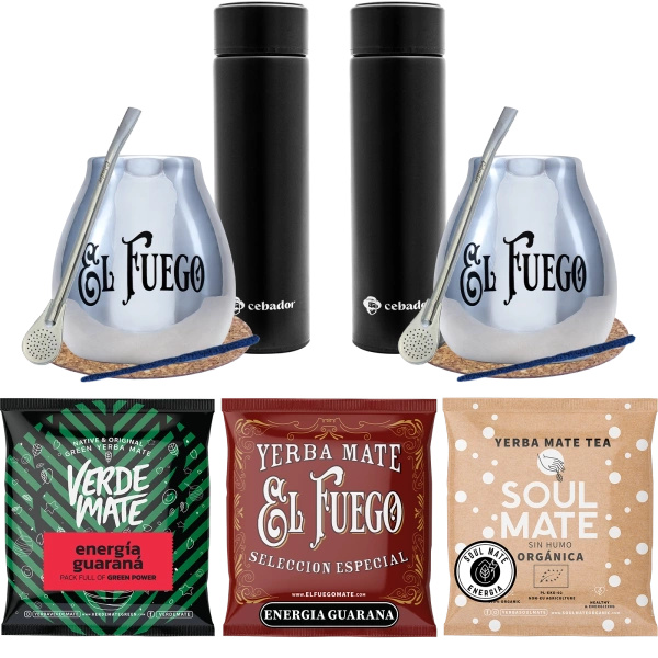 PREMIUM Thermos yerba Mate Set voor koppels