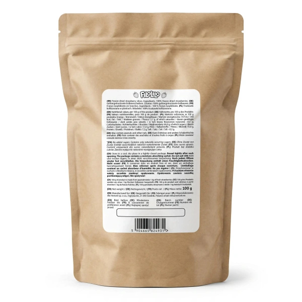 FiloLilo – Gevriesdroogde aardbeien (schijfjes) 100 g