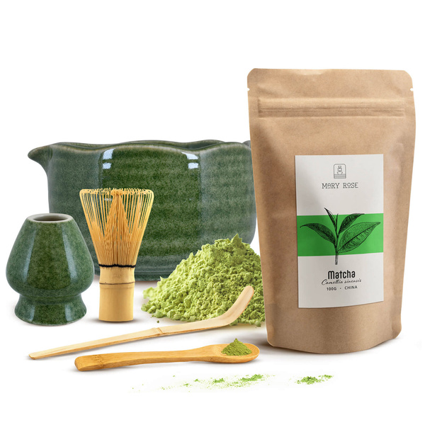 Matcha theezetset: matcha 100g + accessoires