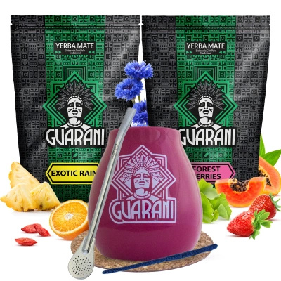 Yerba Mate Guarani Fruit Kalebassen Set 2x500g