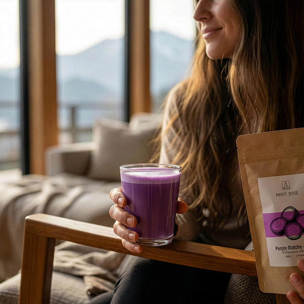 Set met kleurrijke matcha’s: Pink Matcha + Purple Matcha